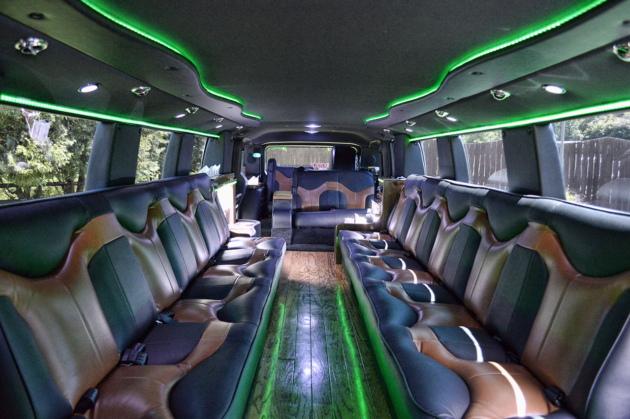 Custom Built 2016 Hummer H2 Limousine 19 Passenger Interior